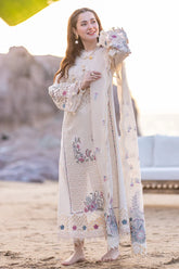 QN997 - Qalamkar 3 Piece Chickenkari Embroidered Lawn Suit unstitch