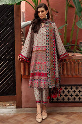 QN1213 Winter 3PC Unstitched karndi wool Digital Printed Suit