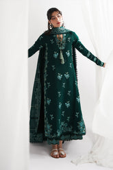 QN1235-3PC Unstitched EMBROIDERED WITH EMBROIDERED SHAWL