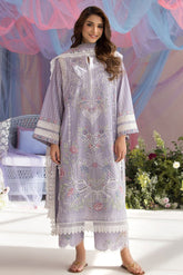 SOBIA NAZIR-3PC LAWN CHIKAN EMBROIDERED SHIRT WITH CHIFFON PRINTED DUPATTA QN2029