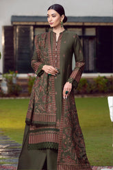 QN415-WINTER Embroidered Dhanak Suit with Heavy Embroidered Dhanak Shawl