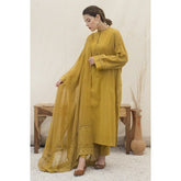 Summer Embroidered Lawn Dress & Organza Dupatta 3PC 2006