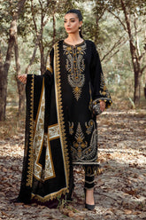 QN827-maria b Winter 3PC Dhanak Embroidered suit with Printed Shawll