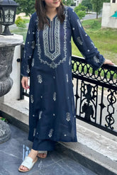 URGE-2PC SUMMER LAWN EMBROIDERED SHIRT QN1066