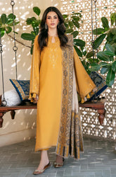 IZEL-3PC SUMMER LAWN EMBROIDERED SHIRT WITH CHIFFOON PRINTED SHAWL QN2018