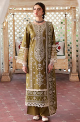 MAHNUR - 3PC LAWN EMBROIDERED SHIRT WITH ORGANZA EMBROIDERED DUPATTA QN2017