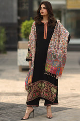 Winter asim jofa -3PC DHANAK EMBROIDERED SHIRT WITH DHANAK AND TROUSER-QN2039
