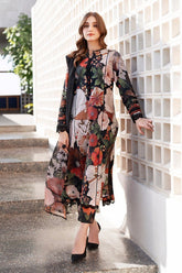 QN1219- Winter 3PC Unstitched karndi wool Digital Printed Suit