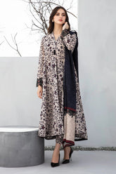 QN1218- Winter 3PC Unstitched karndi wool Digital Printed Suit