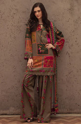 QN1223- Charizma - Winter 3PC Karandi Digital Print Dress