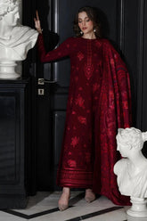 QN1238 UNSTITCHED WINTER BATIK-3PC DHANAK EMBROIDERED