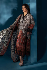 QN1226 - Winter 3PC Unstitched Karandi Digital Print Dress
