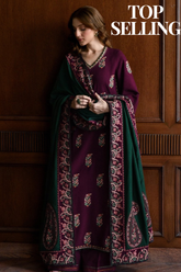 QN1236 Winter BATIK-3PC UNSTITCHED DHANAK EMBROIDERED SUIT