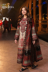 ASIM JOFA 3 PC LAWN BANA DORA DIGITAL PRINTED QN2030