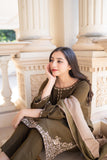 QN612-Winter 3PC Unstitched Dhanak Suit with Embroidered