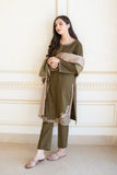QN612-Winter 3PC Unstitched Dhanak Suit with Embroidered