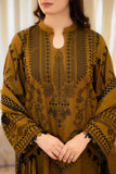 QN1110-LIBAAS WINTER 3-Pc Embroidered Dhanak Suit with Heavy Embroidered Dhanak Shawll