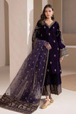 QN1111 -WINTER Velvet Embroidered with Embroidered duppatta Winter Collection