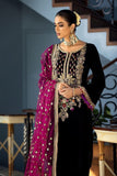 QN1115 -WINTER Velvet Embroidered with Embroidered duppatta Winter Collection