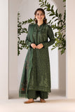 QN1122-winter SOBIA NAZIR- 3PC DHANAK EMBROIDERED SHIRT WITH WOOL PRINT SHAWL