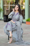 QN1126-LIBAAS-3PC DHANAK EMBROIDERED SHIRT WITH CHIFFON EMBROIDERED DUPATTA