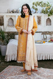 QN1124-3PC LIBAAS DHANAK EMBROIDERED SHIRT WITH DHANAK EMBROIDERED SHAWL