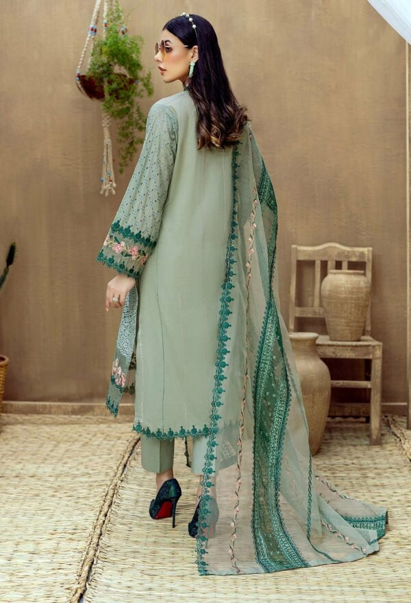 QN-260-ADAN LIBAS Summer Embroidered Unstitched 3 Piece Lawn Suit - Qirat Noman