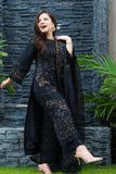 QN005-WINTER NISA 3PC Unstitched Khaddar Embroidered Shirt With Chiffon Embroidered Dupatta