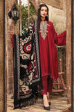 QN412-WINTER 3PC Unstitched Embroidered Suit with Printed Shawll