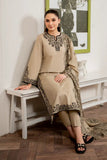QN913-WINTER 3PC Unstitched Embroidered Suit with Printed Shawll