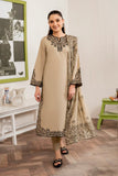 QN913-WINTER 3PC Unstitched Embroidered Suit with Printed Shawll