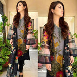3PC Lawn Printed suit with Chiffon Duppata unstitch QN113
