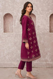 QN619-jazmin Winter 3PC Dhanak Embroidered suit with Printed Shawll