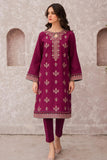 QN619-jazmin Winter 3PC Dhanak Embroidered suit with Printed Shawll