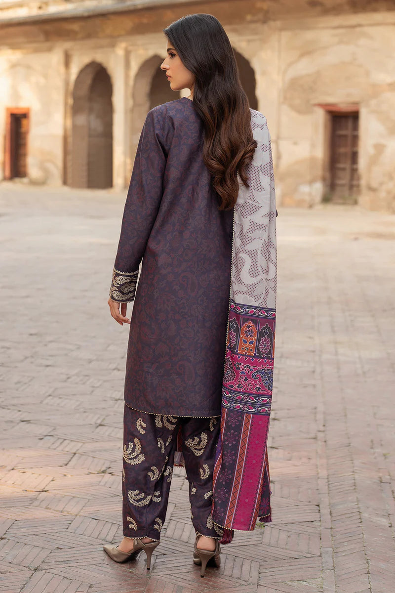 QN832 WINTER 3PC wool karndi Printed - Qirat Noman