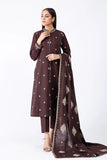 QN604-WINTER 3-Pc Embroidered Dhanak Suit with Heavy Embroidered Dhanak Shawll