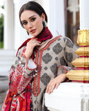 QN1230 Winter 3PC Unstitched Karandi Digital Print Dress