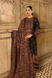 QN546-WINTER 3-Pc Embroidered Dhanak Suit with Heavy Embroidered Dhanak Shawll