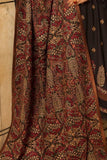 QN546-WINTER 3-Pc Embroidered Dhanak Suit with Heavy Embroidered Dhanak Shawll