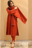 QN565-Winter 3PC Dhanak Embroidered Suit with Dhanak Embroidered Shawll