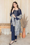 QN627-Asling 3PC Dhanak Embroidered suit with Printed Shawll