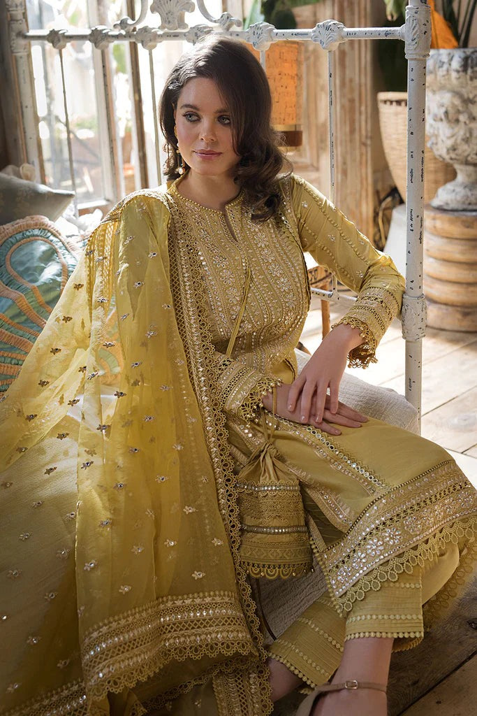 QN224 SOBIA NAZIR EMBROIDERED 3PC Summer  LAWN DRESS WITH Embroidered Organza Dopata - - Qirat Noman