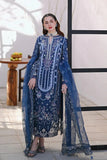 QALAMQAR-3PC LAWN EMBROIDERED SHIRT WITH ORGANZA EMBROIDERED DUPATTA QN2029