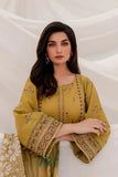 QN940-WINTER 3PC Dhanak Embroidered suit with Printed Shawll