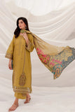 QN940-WINTER 3PC Dhanak Embroidered suit with Printed Shawll