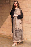 QN557-3PC Dhanak Winter Embroidered suit with Printed Shawll
