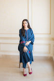 QN615-Asling Winter 3PC Dhanak suit with Embroidered Shawll
