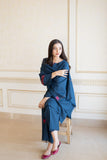 QN615-Asling Winter 3PC Dhanak suit with Embroidered Shawll
