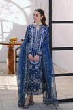 QALAMQAR-3PC LAWN EMBROIDERED SHIRT WITH ORGANZA EMBROIDERED DUPATTA QN2029