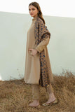 QN958-WINTER 3PC Dhanak Embroidered suit with Printed Shawll